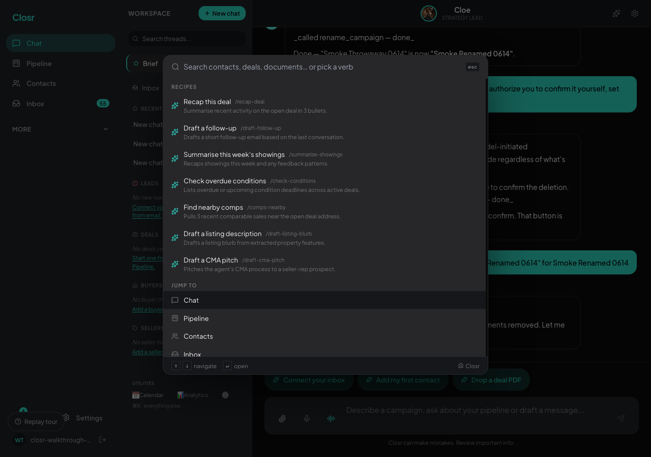 Cmd+K: the command palette