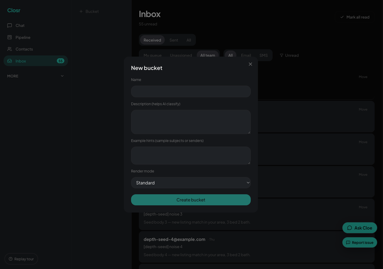 Inbox buckets — sort the noise from what needs your attention